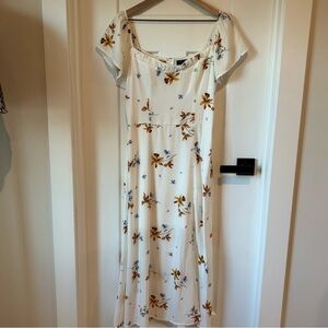 Floral White Mini Dress